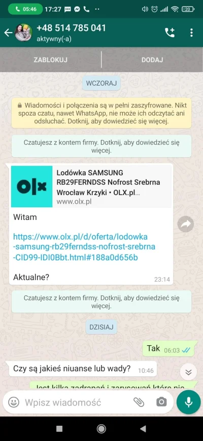 SadamToSadam - #olx #oszukujo
Sprzedajemy z dziewczyną na olx lodówkę i napisał do ni...