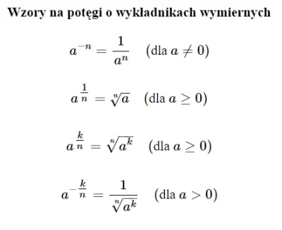 Sleepypl - @Rudszy_132: Pozamieniaj sobie pierwiastki na potęgi według tych wzorów. J...