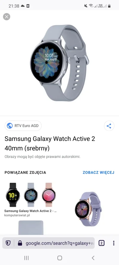 rowerbicycle123 - @TakiTaki: kupiłem swojej na mikolaja galaxy watch active 2, wersja...