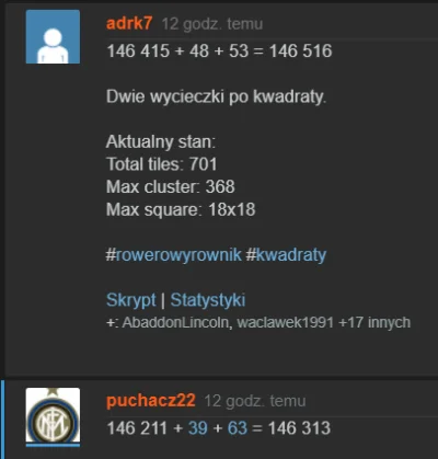 puchacz22 - 147 137 - 102 = 147 035

Korekta równika, wczoraj wpis https://www.wyko...