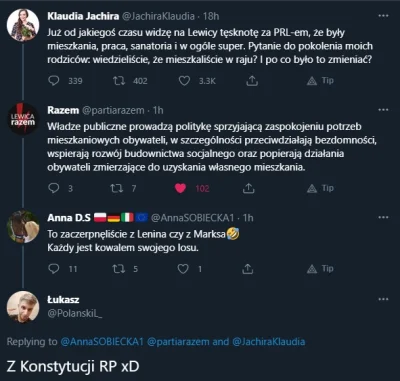 J.....D - Wielka obrończyni Konstytucji wszędzie widzi komunizm. Mam rozumieć, że Kla...