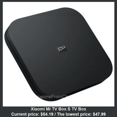 n____S - Xiaomi Mi TV Box S TV Box
Cena: $54.19 (najniższa w historii: $47.99)
Kosz...