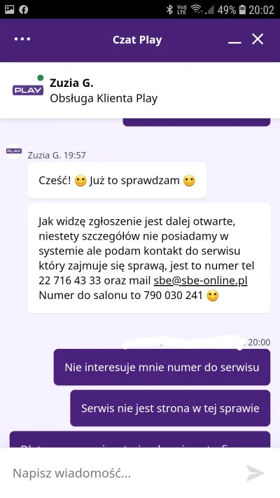 raduko35 - UPDATE 2
Dzisiaj przez caly dzień brak odzewu na FB.
Napisałem poprzez apl...