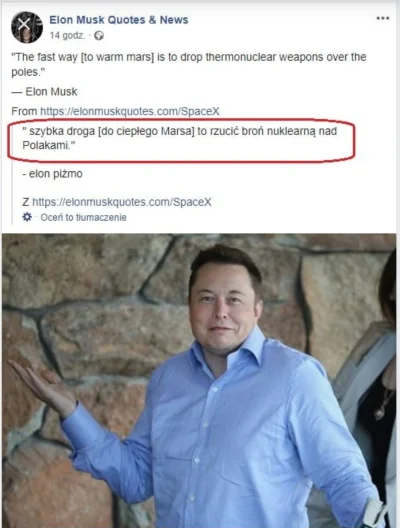 d.....0 - Elon od dawna gardzi Polakami