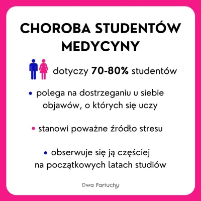 dwa_fartuchy - Gdyby autodiagnozy studentów kierunków medycznych były zawsze trafne, ...