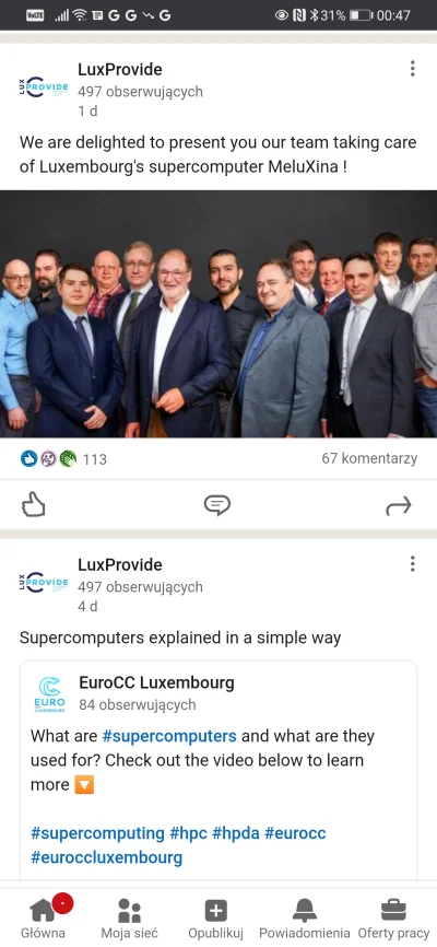Yogi_ - Jakaś firma z Luxemburgu działa zdjęcie zespołu zajmującego się superkomputer...