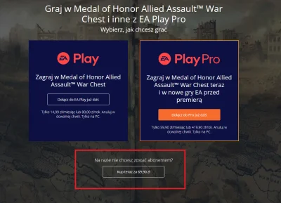 Lesrley - Takie Medal Of Honor AA kosztuje 70 złotych xD 

Gry sprzed roku idzie ku...