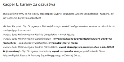 LaLuna85 - Wygląda na to, że to nie pierwszy wyrok tego youtubera.
 https://dziennik...