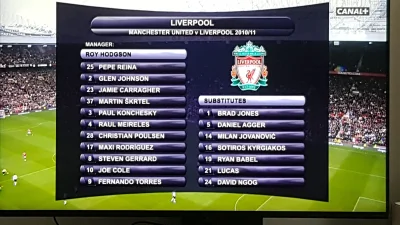 KolegaPatryk - Na c+ leci united vs lfc 2011, patrzcie ten sklad xD Poulsen i Konches...