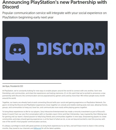 janushek - Announcing PlayStation’s new Partnership with Discord - blog.playstation.c...