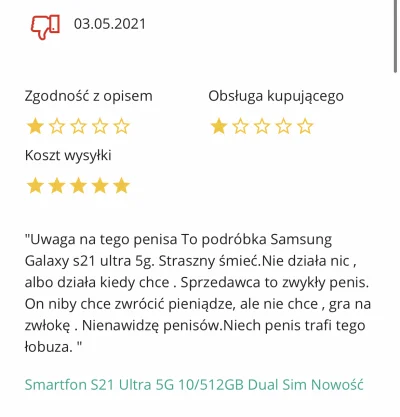 Macieeeg - Przeglądałem sobie aukcje telefonów i natrafiłem na to złoto ( ͡° ͜ʖ ͡°)
...