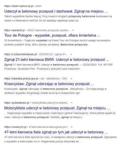 dybligliniaczek - kolejna ofiara betonowych przepustów; nawalą barierek, słupków ale ...