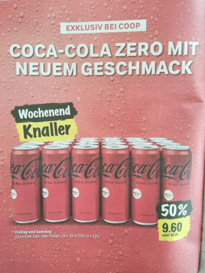 ms93 - W szwajcarskim Coopie w weekend promocja na ekskluzywną polską Coca-Colę Zero ...
