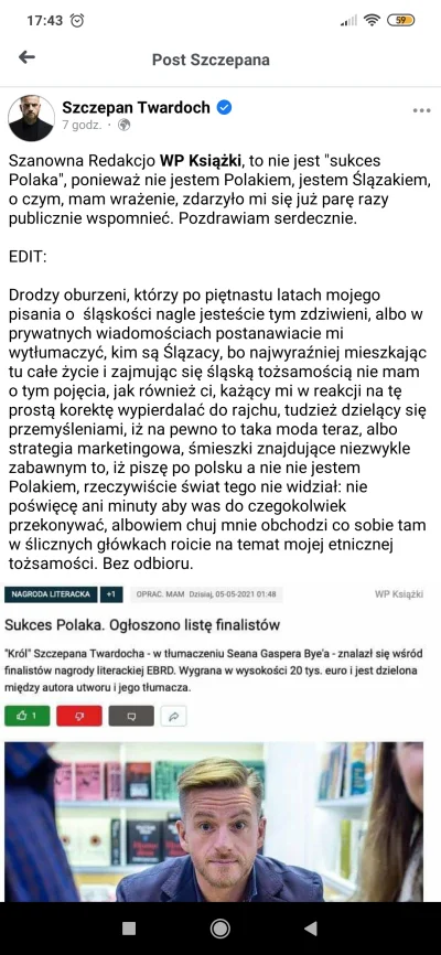 Partyzant91 - To się znowu jedyni prawdziwi polacy zesrają :( 

Przy okazji przypomin...