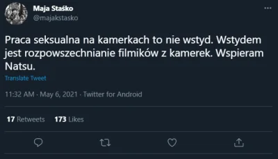 olcayn - Ja wiem, że Maja Staśko nie należy do zbyt lotnych osób, ale ten tweet to ni...