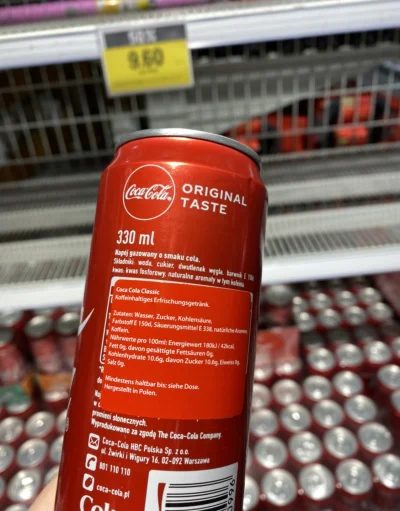 emtei - @ms93: ciekawa sprawa bo zwykła cola original w puszkach tez jest z Polski