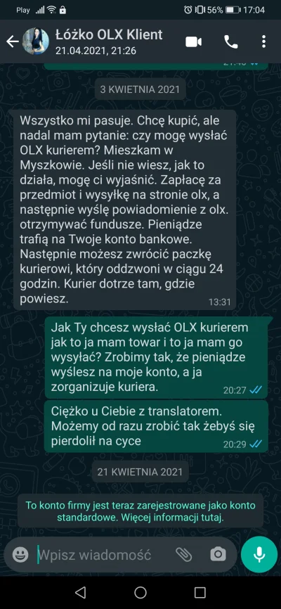 Stolusznik - Jakiś czas temu wystawiałem łóżko na OLX i praktycznie po 10 minutach na...