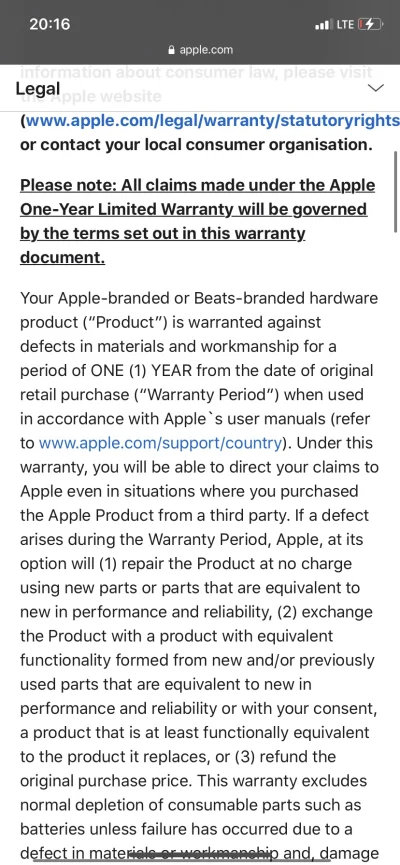 Homarsmazonynawolnymogniu - @jvnush_: https://www.apple.com/legal/warranty/products/a...
