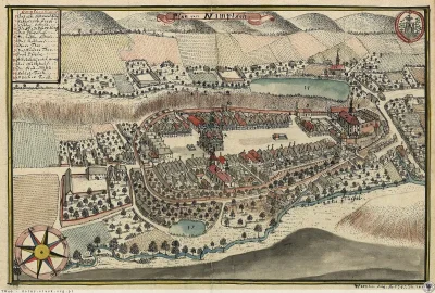 furelsom - Widok Niemieckiego miasteczka Nimptsh w roku 1747