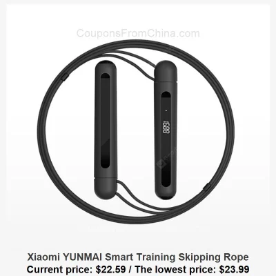 n____S - Xiaomi YUNMAI Smart Training Skipping Rope
Cena: $22.59 (najniższa w histor...