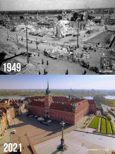 negroni - Zamek Krolewski w Warszawie, po wojnie oraz dziś

#ciekawostki #historia #g...