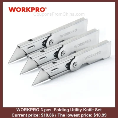 n____S - WORKPRO 3 pcs. Folding Utility Knife Set
Cena: $10.86 (najniższa w historii...