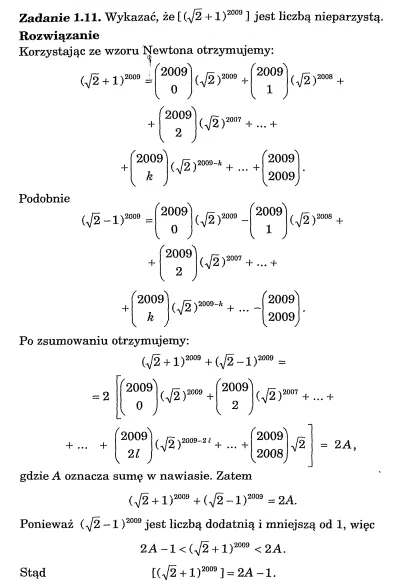 randomname1 - Mógłby ktoś wytłumaczyć o co chodzi z zapisem [(√2+1)^2009] zamiast (√2...