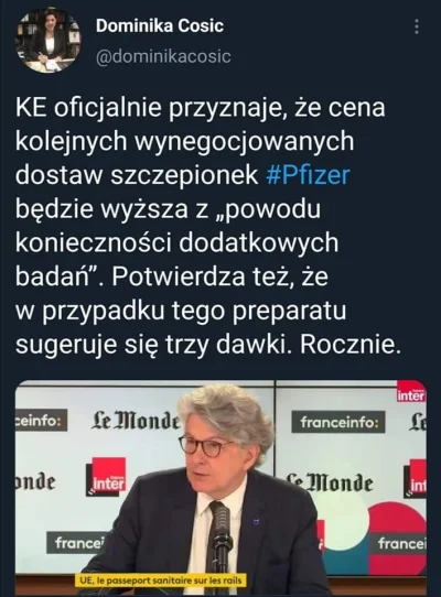 KapiBara1337 - A później okaże się że potrzebne są cztery dawki, a za rok następne i ...