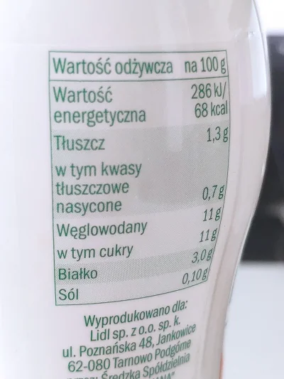 Metylo - Jak w tym kraju ma być dobrze, jeżeli 400 g smakowy kefir ma 44 g cukru (ಠ‸ಠ...