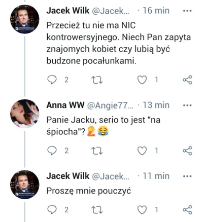 waro - Jacek Wilk na twitterze wciaz kontynuuje wątek molestowania śpiącej królewny.
...