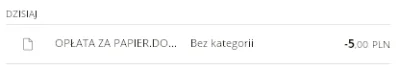 mrbarry - Też wam dzisiaj mBank zajumał 5 zł? Po tytule operacji "OPŁATA ZA PAPIER.DO...