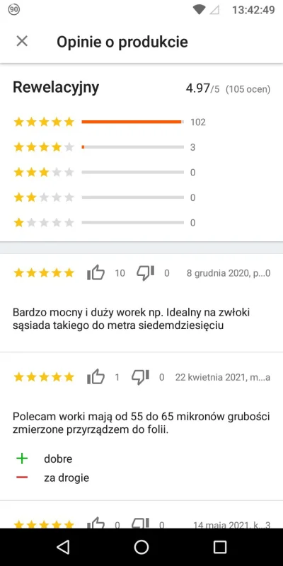 piorunburzowyniskonapieciowy - @GruncleStan XDDD
Ja ostatnio kupilem worki na smieci