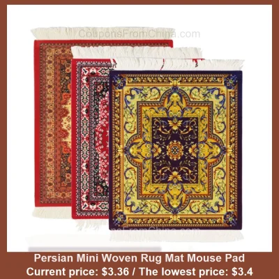 n____S - Persian Mini Woven Rug Mat Mouse Pad
Cena: $3.36 (najniższa w historii: $3....
