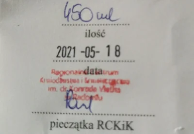 EiderSeek - 77 240 - 450 = 76 790
Data donacji - 18.05.2021
Rodzaj donacji - krew p...