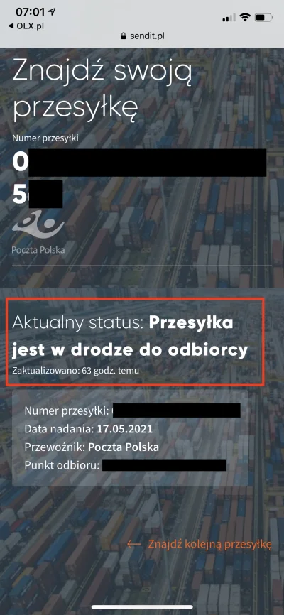 P.....t - poczta polska wspanialy system sledzenia przesylek z miasta do miasta - sta...