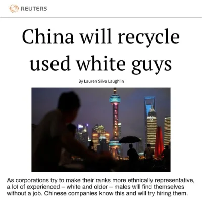 vogafe - @tenex: Chińczycy przejmą zdolnych, białych heteroseksualnych mężczyzn, któr...