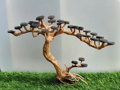 luczjano - Kolejny bonsai do akwarium stworzony. Materiały: korzenie red moor wood, ł...