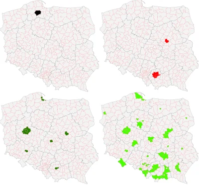 koostosh - mapki zajmowane od jak najliczniejszych powiatów