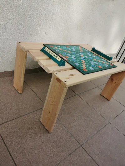 Damianowski - Zrobiłem sobie stolik do scrabble XD

#diy #majsterkowanie #drewno