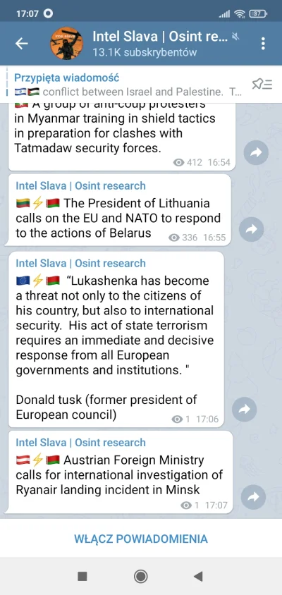 F.....A - Rosyjskie telegramy twierdzą, że jest reakcja
#bialorus