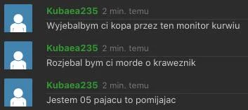 k.....a - Nie zgubił się komuś dzieciak w internecie? Raczej nie spodobały mu się ark...