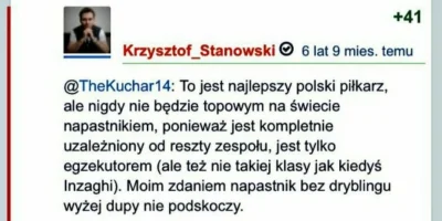 czeskiNetoperek - Stanowski tą błyskotliwą opinię wydał już po tym, jak Lewanodwski w...