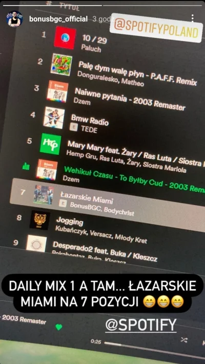 midget - Bonus sie jara że jego kawałek jest w daily na Spotify jak to playlista usta...