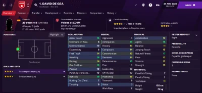 orle - De Gea ma w Championship Managerze tylko 2 punkty na 20 za "Penalty Taking".