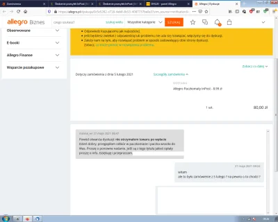 RozzPl - W allegro można po 4 miesiącach zgłosić że towar nie doszedł nr przesyłki ju...