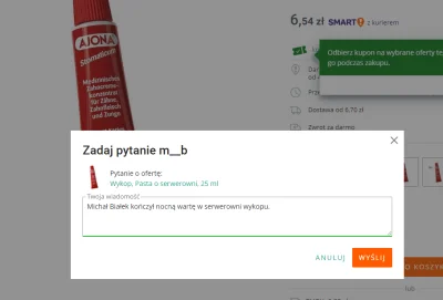 Seraphiel - Ej @allegro_pl naprawdę macie tak żałosną implementację "pytania do sprze...