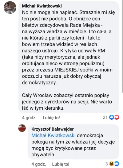 Tommy__ - Budwajzer tłumaczy co to jest demokracja xD
#wroclaw #mpkwroclaw