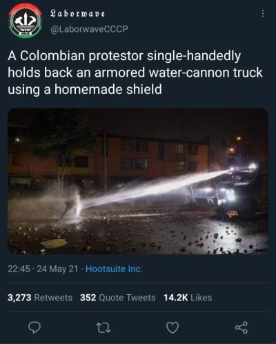 G.....5 - Virgin water-tank vs. CHAD Colombian protestor. ( ͡° ͜ʖ ͡°)

#antykapital...