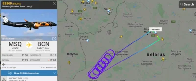 itakisiak - Samolot białoruskich linii lotniczych próbował wlecieć do UE, ale wobec z...