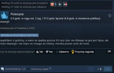 Filjan - Właśnie znalazłem taką recenzję na steamie ( ͡° ͜ʖ ͡°)

#gry #steam #zwiaz...